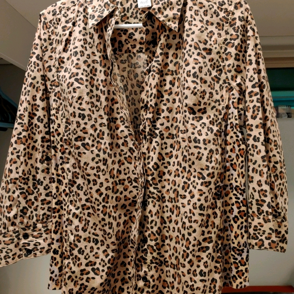 Cheetah print top.